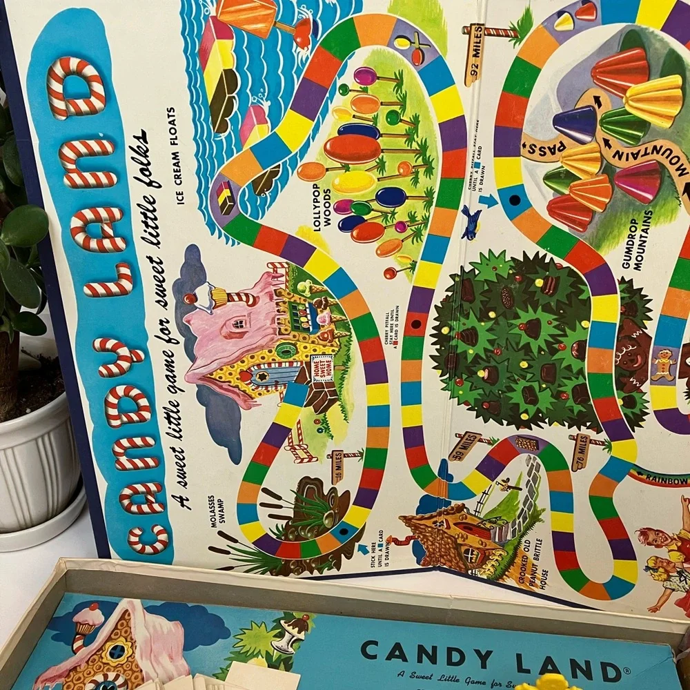 Vintage MCM 1955 Candy Land Game by Milton Bradley Midcentury Modern 1950s MB - Picture 3 of 16